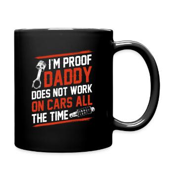 Daddy Kids Mechanic Baby Mechanic Gift Fathers Day - Tasse einfarbig - Schwarz - Rechts