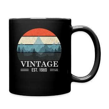 Vintage - Est. 1980 - Rétro - Mug uni - noir - Droite