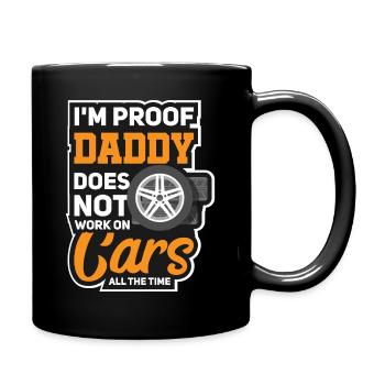 Daddy Kids Mechanic Baby Mechanic Gift Fathers Day - Tasse einfarbig - Schwarz - Rechts