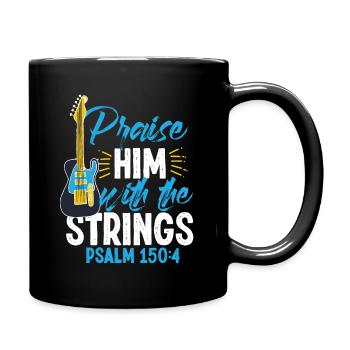 guitare électrique guitare jésus dieu - Mug uni - noir - Droite