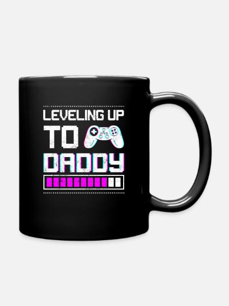 Leveling Up To Daddy I'm Going To Be A Dad To Be - Mug uni - noir