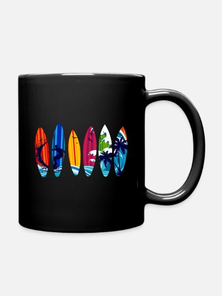 Planche de surf surf - Mug uni - noir