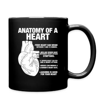 Anatomie d’un cœur humain Anatomique - Mug uni - noir - Droite