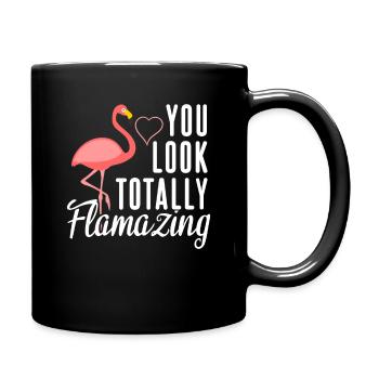 Flamingo Flamazing cadeau - Mug uni - noir - Droite