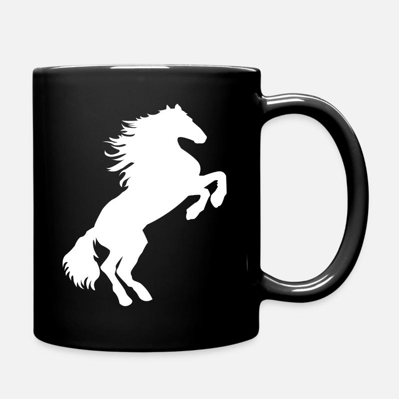 Cheval blanc moisi - Chevaux T shirt & sweat à capuche - Mug uni - noir