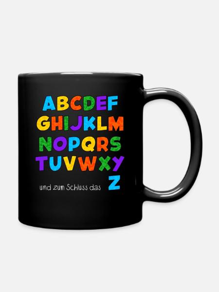 ABC Shirt - Tasse einfarbig - Schwarz