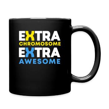 Extra Chromosome Extra Awesome Down Syndrome Aware - Tasse einfarbig - Schwarz - Rechts