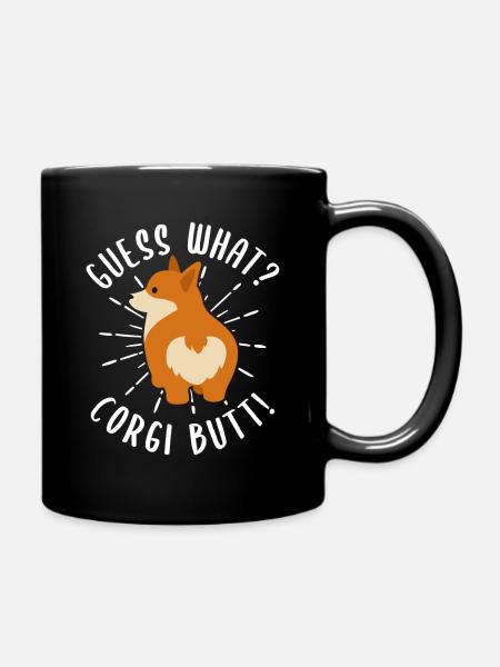 Corgi Po gift idea - Full Colour Mug - black