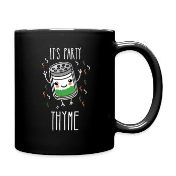 It's Party Thyme Herb Pun - Full Colour Mug - black - Right