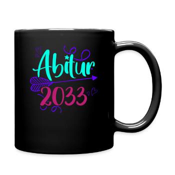 Einschulung 2020 Geschenk ABI 2033 - Tasse einfarbig - Schwarz - Rechts