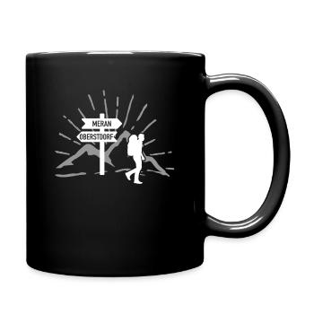Alpenüberquerung E5 Meran Oberstdorf - Tasse einfarbig - Schwarz - Rechts