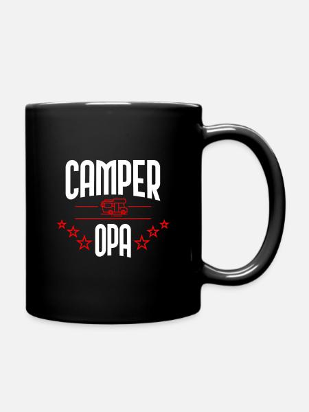 Camper Opa - Tasse einfarbig - Schwarz