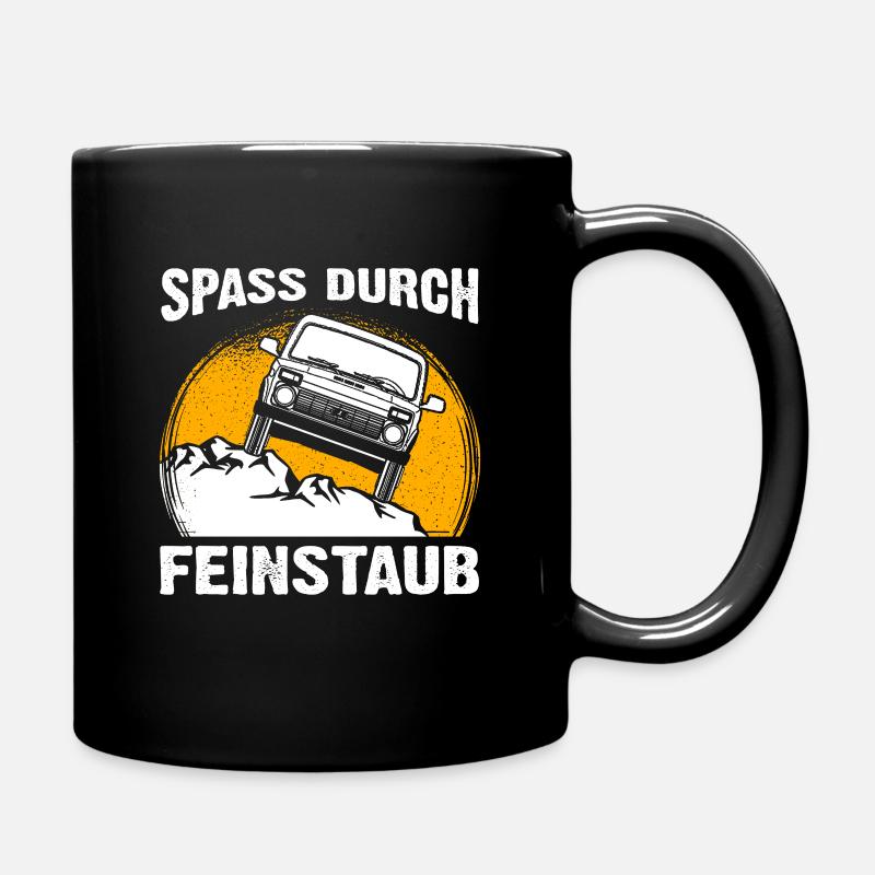 Russland Lada 4x4 Offroad Auto Spaß Feinstaub - Tasse einfarbig - Schwarz