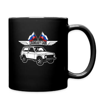 Lada Niva 4x4 Russia Auto - Tasse einfarbig - Schwarz - Rechts