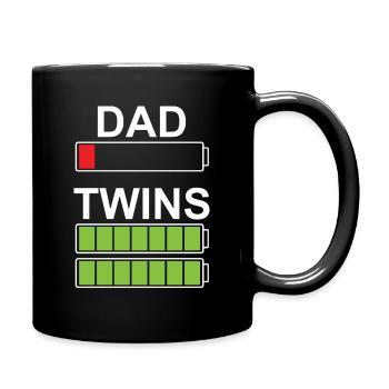 Papa Twins père de jumeaux disant Papa - Mug uni - noir - Droite