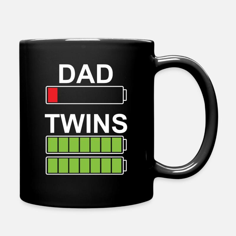 Papa Twins père de jumeaux disant Papa - Mug uni - noir