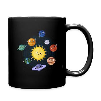 Outer space planets solar system space gift - Full Colour Mug - black - Right