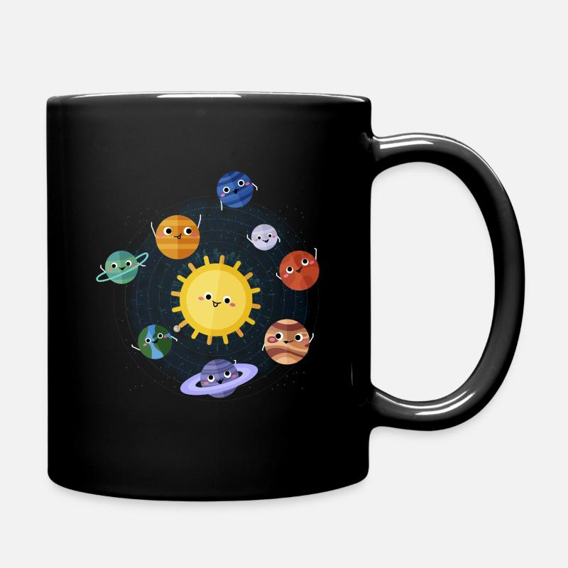 Cadeau de l'espace du système solaire des planètes de l'espace extra-atmosphérique - Mug uni - noir