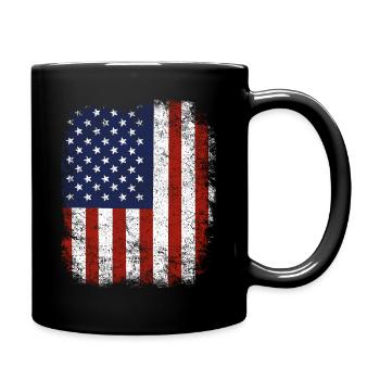Vintage USA Drapeau 4th Of July Retro Amérique - Mug uni - noir - Droite