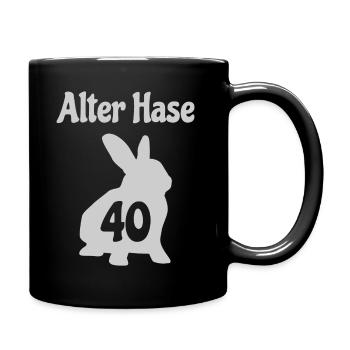 40 years old hand - Full Colour Mug - black - Right