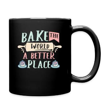 Bake The World A Better Place Cake Artist Baker Cu - Mug uni - noir - Droite
