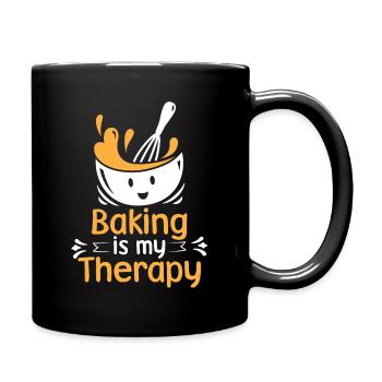 La pâtisserie est ma thérapie Cake Artist Baker Cupcake - Mug uni - noir - Droite
