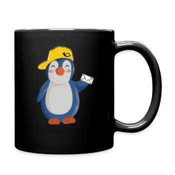Postman Postman Postman Funny Pingu - Full Colour Mug - black - Right