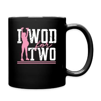 Je WOD For Two Pregnancy Workout Buddy Maternity - Mug uni - noir - Droite