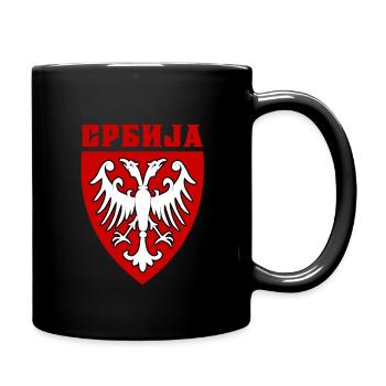 Serbia Flag Srbija Majica Balkans Gift - Full Colour Mug - black - Right