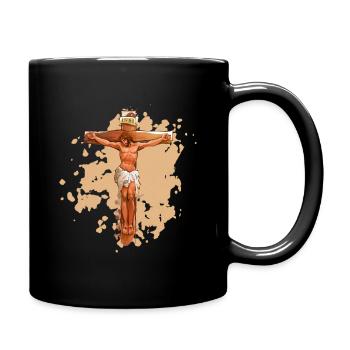 Jesus Christ Design For Christianity Christian - Full Colour Mug - black - Right