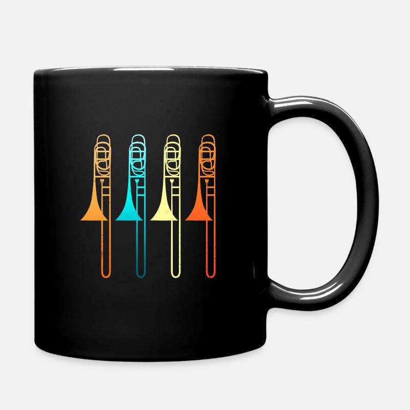 Trombone marching band gift for trombonist - Full Colour Mug - black