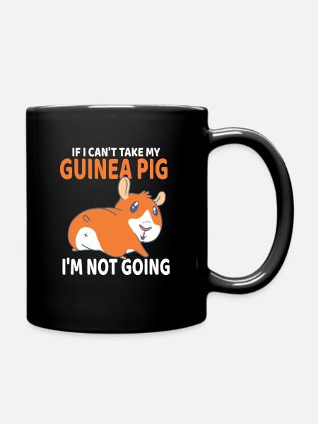 I Love My Guinea Pig Funny Pet Owner - Full Colour Mug - black