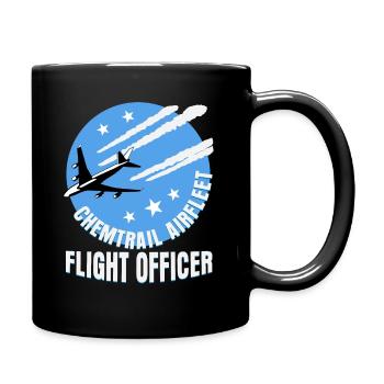 Chemtrails - lustiger Crew Member Spruch - Tasse einfarbig - Schwarz - Rechts