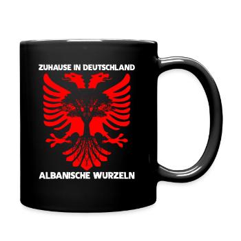 Albanien Wurzeln - Albaner Adler Spruch - Tasse einfarbig - Schwarz - Rechts