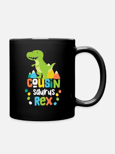 Cousin Cousin Saurus Rex Cousinsaurus - Mug uni - noir