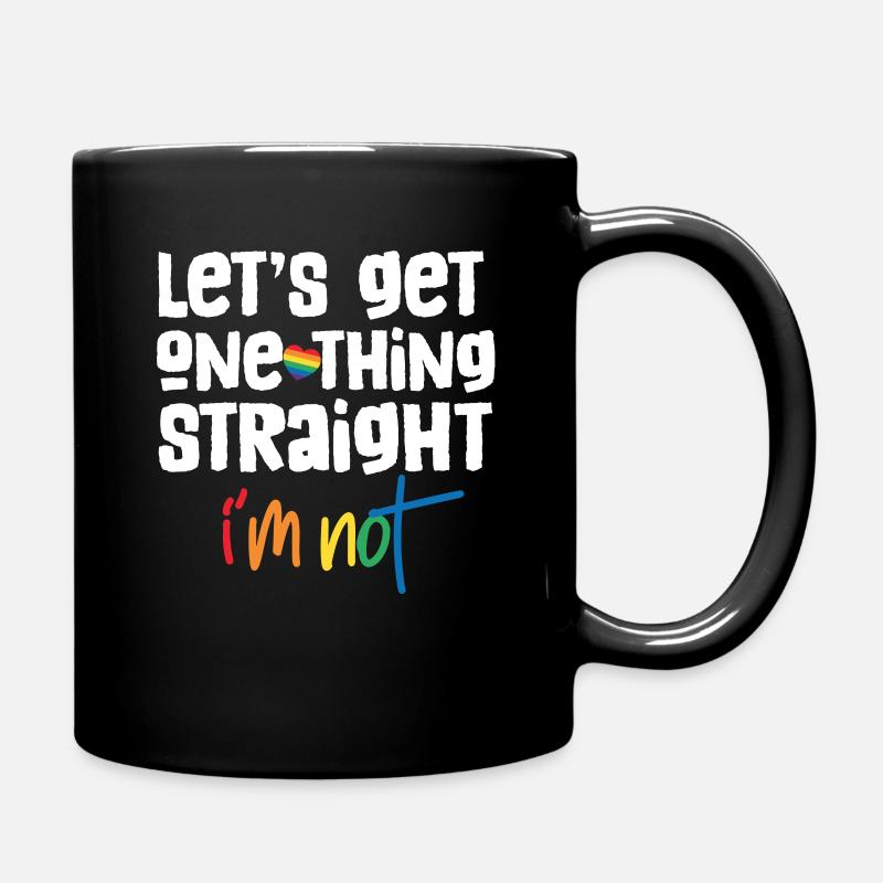 Lesbian lesbian outing - Full Colour Mug - black
