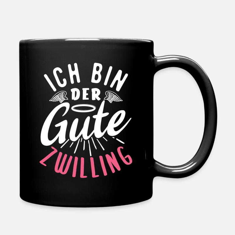 Ich bin der gute Zwilling - Tasse einfarbig - Schwarz