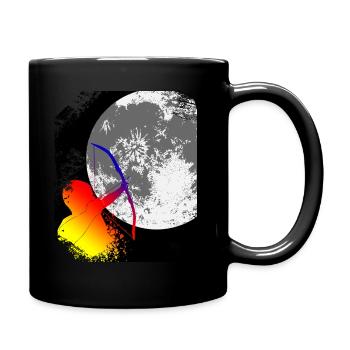 Archery - moon shot - Full Colour Mug - black - Right