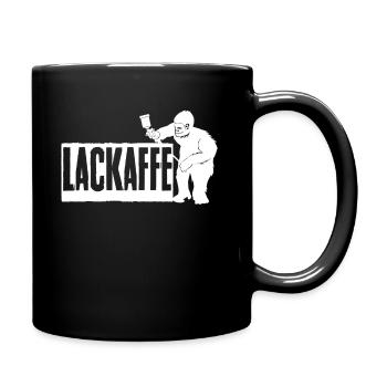 Lackierer - Lackaffe Spruch Geschenk - Tasse einfarbig - Schwarz - Rechts