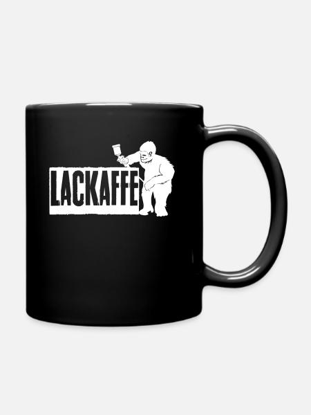 Lackierer - Lackaffe Spruch Geschenk - Tasse einfarbig - Schwarz