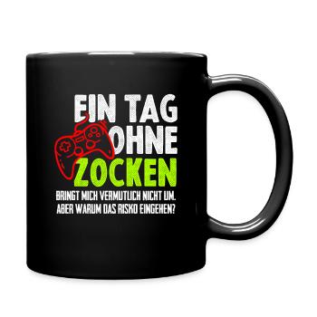 Gamer Zocken Zocker PC Konsole Teenager - Tasse einfarbig - Schwarz - Rechts
