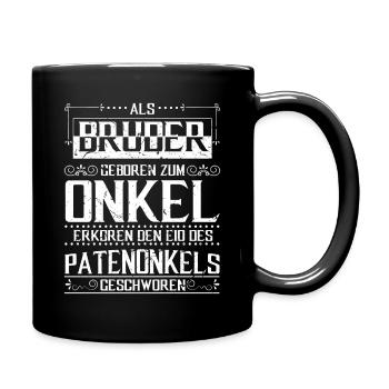 Bruder Paten-Onkel Paten-Kind Pate Taufpate - Tasse einfarbig - Schwarz - Rechts