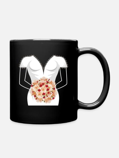 Brautkleid Brautparty Design für die Braut - Tasse einfarbig - Schwarz