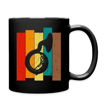 Tuba shirt for the tuba player - Full Colour Mug - black - Right