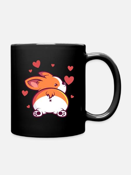 Cardigan Welsh Corgi pour un porte-corgi - Mug uni - noir