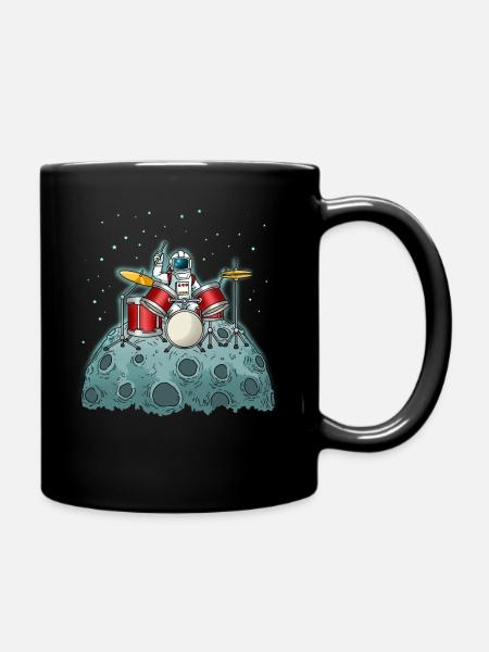Drummer Shirt Kinder Astronaut Drums Schlagzeug - Tasse einfarbig - Schwarz