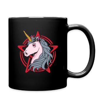 Hail Satan Unicorn T-Shirt - Full Colour Mug - black - Right