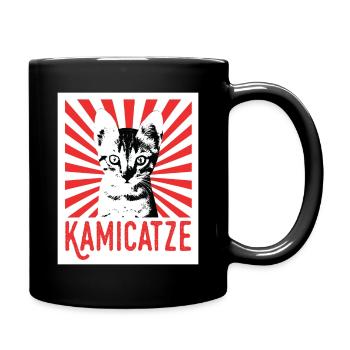 Kamicatze süße Katze cat grumpy cat katzen Katzen - Tasse einfarbig - Schwarz - Rechts