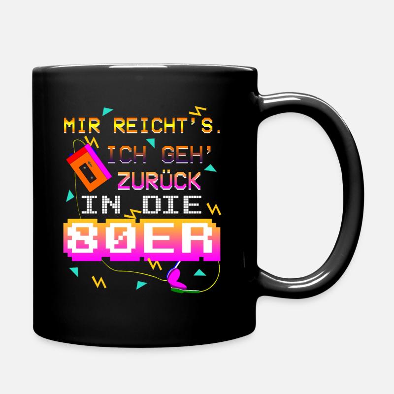 80er Jahre Retro 80s Pixel Spruch - Tasse einfarbig - Schwarz