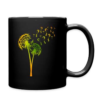 Kitesurfing Pusteblume mit Kite Grafik - Tasse einfarbig - Schwarz - Rechts